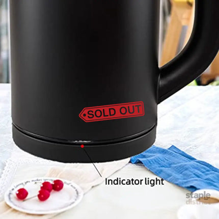 0.8L Stainless Steel Electric Kettle Black - Appliances > Kitchen Appliances > Kettles