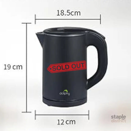 0.8L Stainless Steel Electric Kettle Black - Appliances > Kitchen Appliances > Kettles
