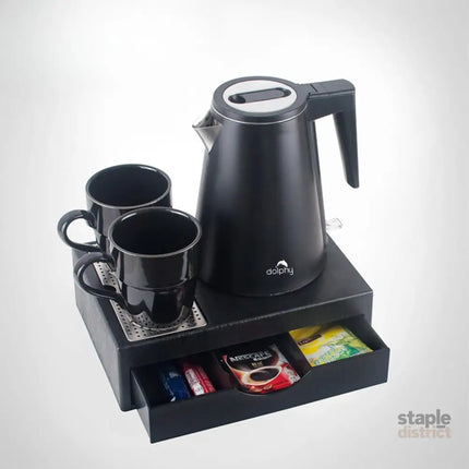 0.8L Stainless Steel Kettle - Black (Double Layer) - Appliances > Kitchen Appliances > Kettles