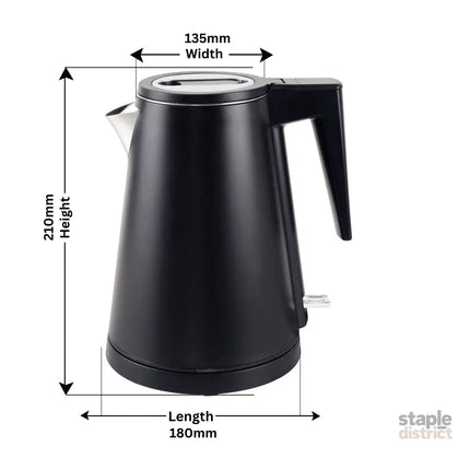 0.8L Stainless Steel Kettle - Black (Double Layer) - Appliances > Kitchen Appliances > Kettles