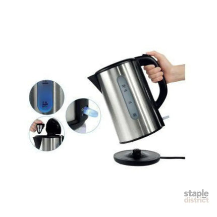 1.0L Brushed Silver Stainless Steel Kettle - Appliances > Kitchen Appliances > Kettles