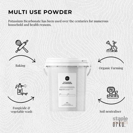 1.3Kg Organic Potassium Bicarbonate Powder Tub Food Grade FCC for Brewing Baking - Commercial > Commercial Others >