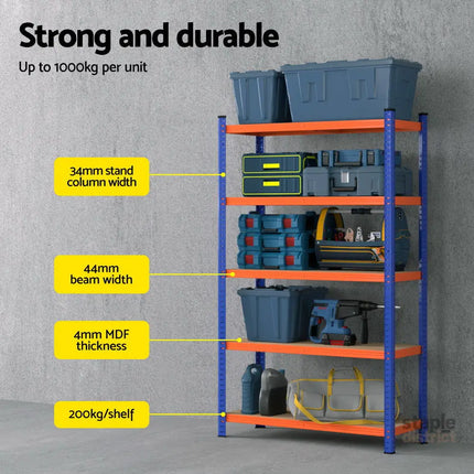 1.8M Giantz Garage Shelving Warehouse Rack - Tools > Tools Storage > Wall Storage Racks