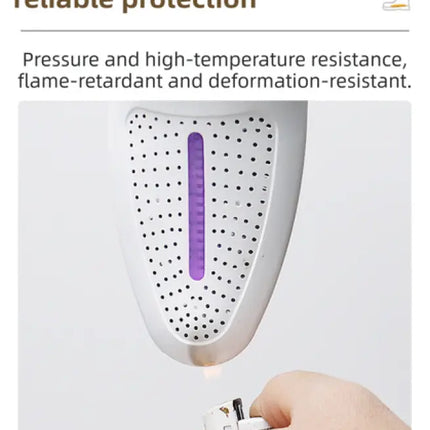 1 Pairs White Portable USB Shoe Dryer – Intelligent Constant Temp Boot Warmer Built-In Violet Light for Deodorising &