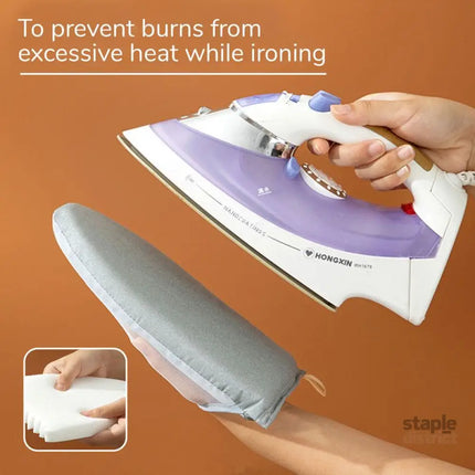 1 piece - Handheld ironing pad - Heat-resistant ironing mat - Portable ironing aid - Ironing tool - Steam glove with