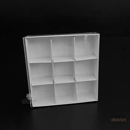 100 Pack of White Card Chocolate Sweet Soap Product Retail Gift Box - 9 bay 4x4x3cm Compartments - Clear Slide On Lid