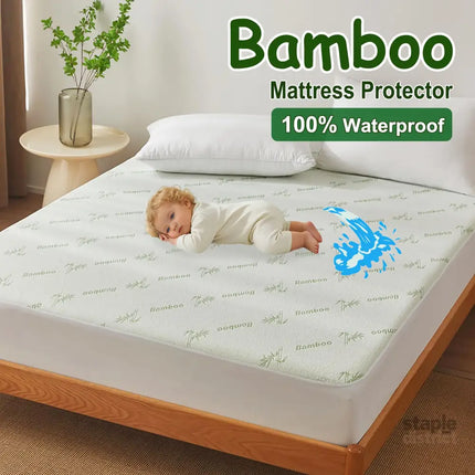 100% Waterproof King Mattress Protector Breathable Mattress Cover King Size Bed 3D Air Fabric Cooling Bed Pad Cover