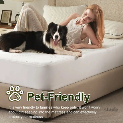 100% Waterproof Queen Mattress Protector Breathable Mattress Cover Queen Size Bed 3D Air Fabric Cooling Bed Pad Cover