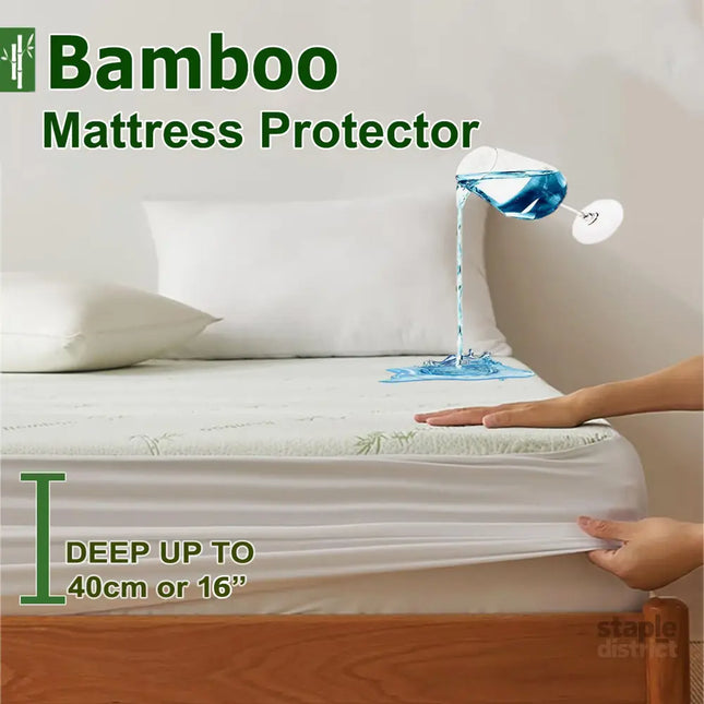 100% Waterproof Super King Mattress Protector Breathable Mattress Cover Super King Size Bed 3D Air Fabric Cooling Bed