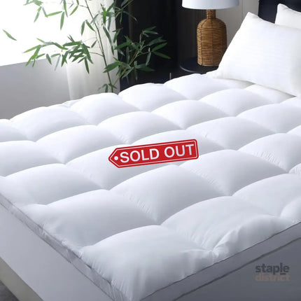 1000GSM Mattress Topper Viscose Derived from Bamboo Thick Pillowtop Fitted Mattress Cover with 45cm Deep Skirt