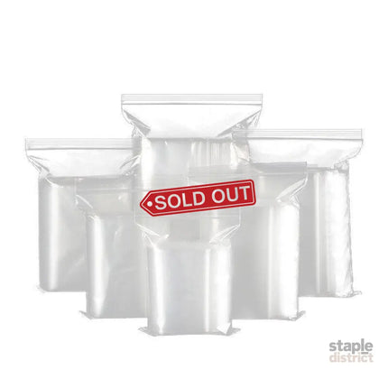 100PCS 100micron Bulk Clear Resealable PE Plastic Zip Bags - 20*28Cm - Commercial > Packaging > Postage Satchels & Boxes
