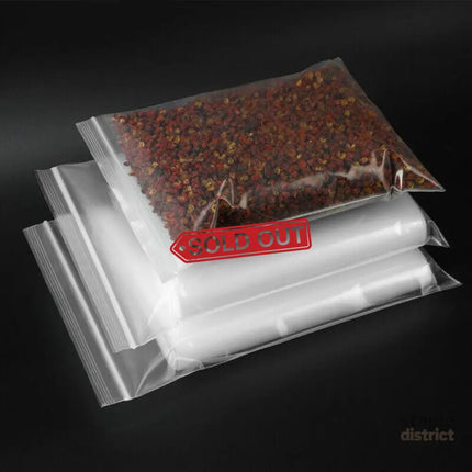 100PCS 100micron Bulk Clear Resealable PE Plastic Zip Bags - 20*28Cm - Commercial > Packaging > Postage Satchels & Boxes