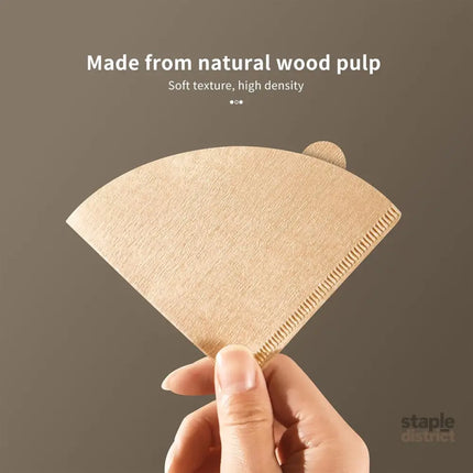 100PCS Coffee Filter Paper Drip Cone Funnel Handmade Filters for Coffee Machine - V02-100PCS - Appliances > Kitchen