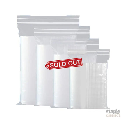 100X Bulk Clear Resealable PE Plastic Zip Bags - 20*28cm 100PCS - Commercial > Packaging > Postage Satchels & Boxes