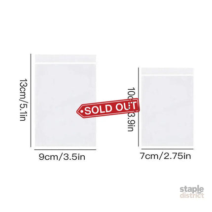 100X Bulk Clear Resealable PE Plastic Zip Bags - 20*28cm 100PCS - Commercial > Packaging > Postage Satchels & Boxes