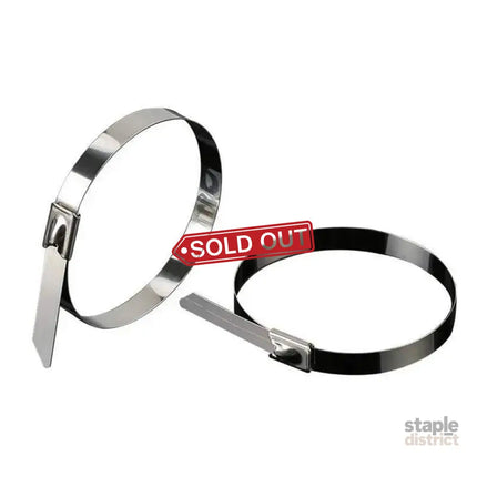 100x Stainless Steel Cable Ties SS304 Marine Grade Zip Strap Locking Wrap 100-800mm - 4.6*350mm - Commercial >