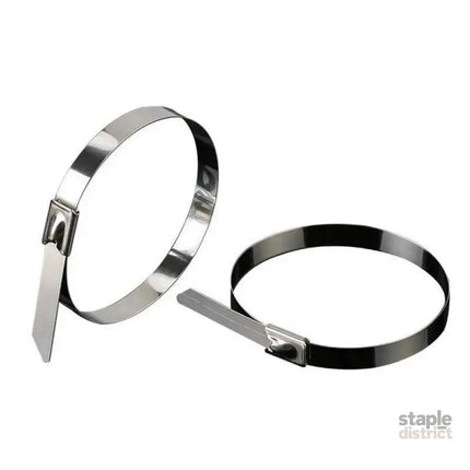 100x Stainless Steel Cable Ties SS304 Marine Grade Zip Strap Locking Wrap 100-800mm - 4.6*500mm - Commercial >