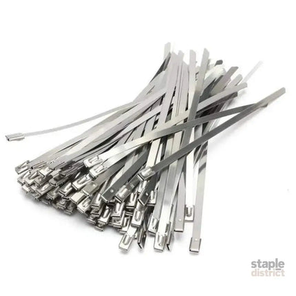 100x Stainless Steel Cable Ties SS304 Marine Grade Zip Strap Locking Wrap 100-800mm - 4.6*600mm - Commercial >