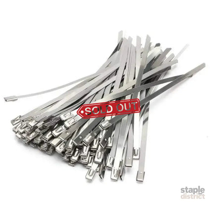 100x Stainless Steel Cable Ties SS304 Marine Grade Zip Strap Locking Wrap 100-800mm - 7.9*500mm - Commercial >
