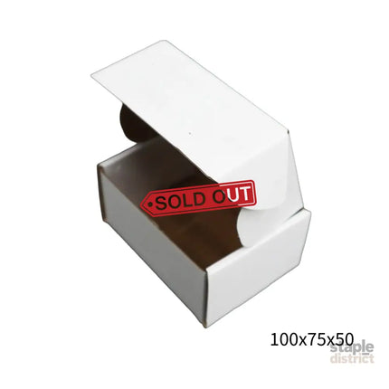 100x75x50mm White Cardboard Mailer Box – Self-Locking Die-Cut 100pk-2050056857682317312