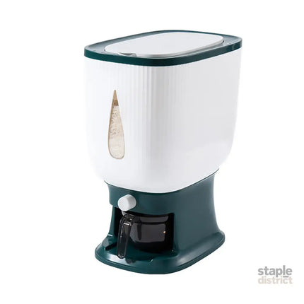 10kg Rice Storage Bucket Household Metering Rice Container Large Capacity - Green - Commercial > Packaging > Postage