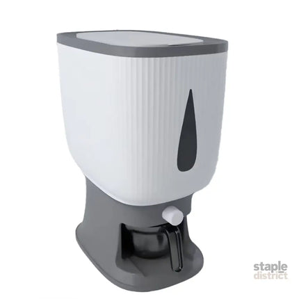 10kg Rice Storage Bucket Household Metering Rice Container Large Capacity - Grey - Commercial > Packaging > Postage