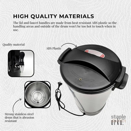 10L Orku Candle Wax Heater With Core Heating Tap - Electric Warmer Melter Pot - Home & Garden > Hobbies > Arts & Crafts