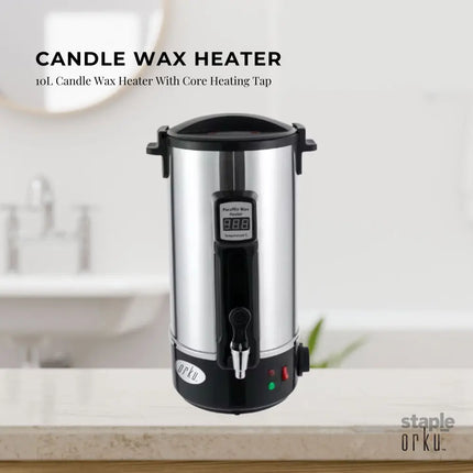 10L Orku Candle Wax Heater With Core Heating Tap - Electric Warmer Melter Pot - Home & Garden > Hobbies > Arts & Crafts