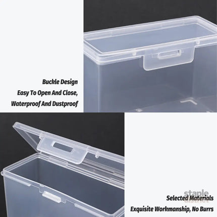 10PCS Card Storage Box Transparent Plastic Holder ID Business Card Organizer - Long And Tall - Commercial > Commercial