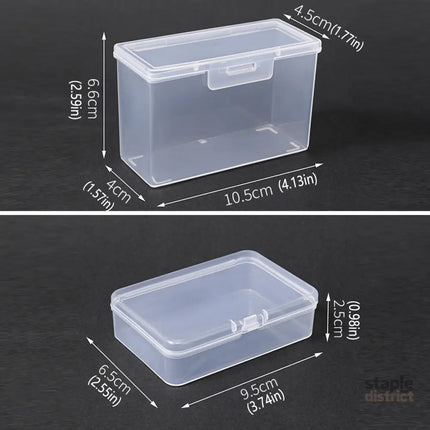 10PCS Card Storage Box Transparent Plastic Holder ID Business Card Organizer - Long And Tall - Commercial > Commercial