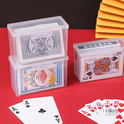 10PCS Card Storage Box Transparent Plastic Holder ID Business Card Organizer - Long And Tall - Commercial > Commercial