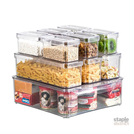 10PCS Clear PET Refrigerator Storage Box Food Grade Fruit Freezer Organizer Set - Commercial > Packaging > Postage