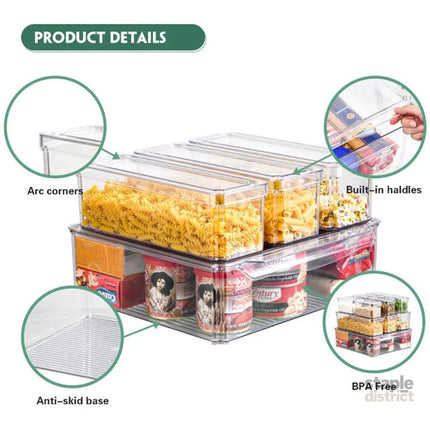 10PCS Clear PET Refrigerator Storage Box Food Grade Fruit Freezer Organizer Set - Commercial > Packaging > Postage