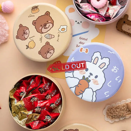 10PCS Cookie Tin Box Metal Biscuit Gift Box Candy Packaging Dragon Year Baking - Carrot Rabbit - Commercial > Packaging