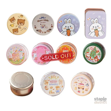 10PCS Cookie Tin Box Metal Biscuit Gift Box Candy Packaging Dragon Year Baking - Carrot Rabbit - Commercial > Packaging