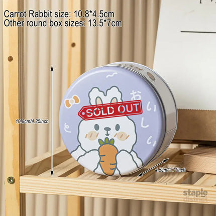 10PCS Cookie Tin Box Metal Biscuit Gift Box Candy Packaging Dragon Year Baking - Carrot Rabbit - Commercial > Packaging