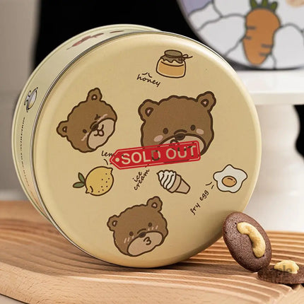 10PCS Cookie Tin Box Metal Biscuit Gift Box Candy Packaging Dragon Year Baking - Carrot Rabbit - Commercial > Packaging