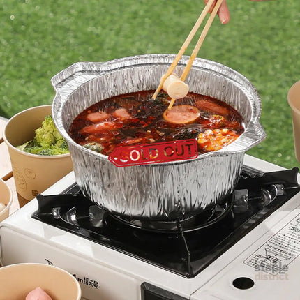 10PCS Duty Aluminum Foil Pots for Hotpot Camping Picnic Tinfoil field cutlery - 4000ml - Commercial > Packaging >