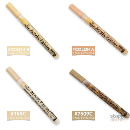 12 Colours Acrylic Paint Pens Markers Skin Tone - Commercial > Commercial Others > Office Supplies