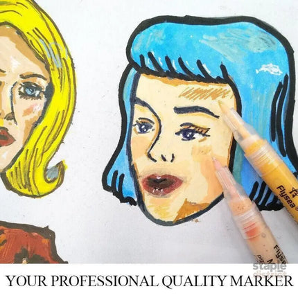 12 Colours Acrylic Paint Pens Markers Skin Tone - Commercial > Commercial Others > Office Supplies