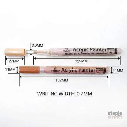 12 Colours Acrylic Paint Pens Markers Skin Tone - Commercial > Commercial Others > Office Supplies