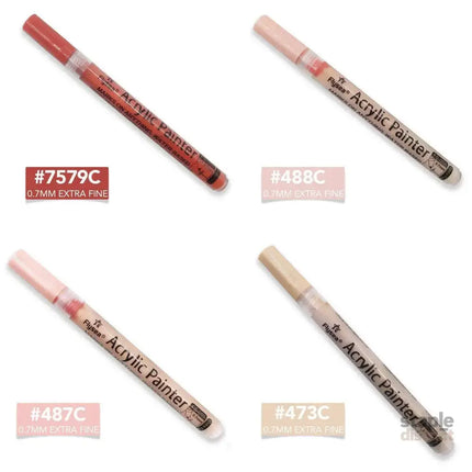 12 Colours Acrylic Paint Pens Markers Skin Tone - Commercial > Commercial Others > Office Supplies