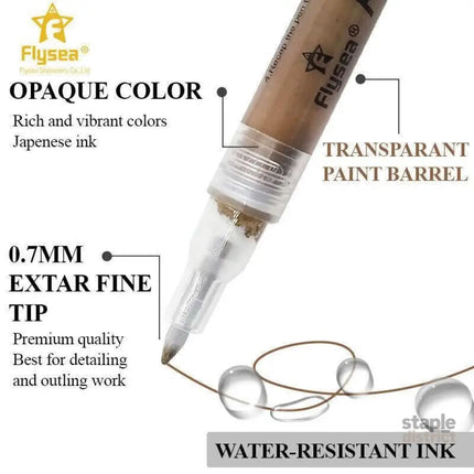 12 Colours Acrylic Paint Pens Markers Skin Tone - Commercial > Commercial Others > Office Supplies