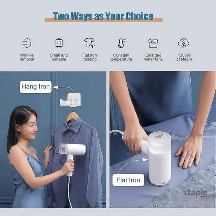 1200W Vertical Travel Steam Iron 200ml Lightweight Portable Handheld Steamer - Appliances > Washers Dryers & Irons >