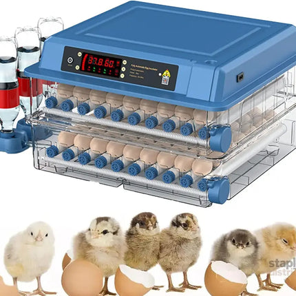 CARLA HOME 128 Egg Incubator with Automatic Turning LED Display Humidity & Temperature Control Auto Water System &