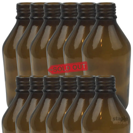 12x 600ml Amber Glass Bottle Cosmetic Essential Oil General Purpose Storage - Appliances > Aroma Diffusers &