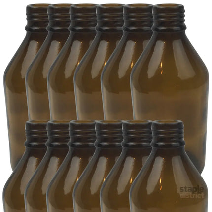 12x 600ml Amber Glass Bottle Cosmetic Essential Oil General Purpose Storage - Appliances > Aroma Diffusers &