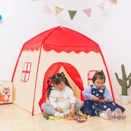 130CM Baby Castle Tent Folding Kids Play House - Baby & Kids > Baby & Kid’s Toys > Outdoor Play Equipment