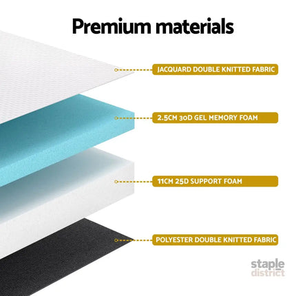 13cm Giselle Baby Cot Mattress Gel Foam - Baby & Kids > Kid’s Furniture > Kid’s Beds & Bed Frames