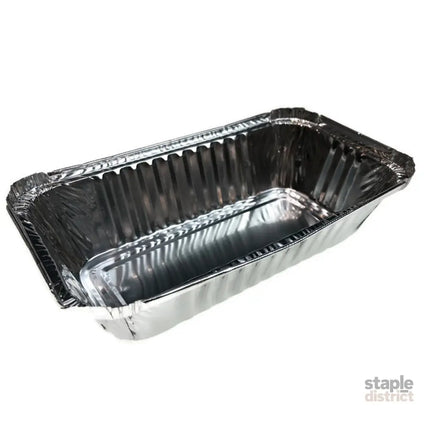 144x Aluminium Disposable Foil Food Container Trays Pans w/ Lids Covers Bulk 20x11x5cm - Home & Garden > Storage >
